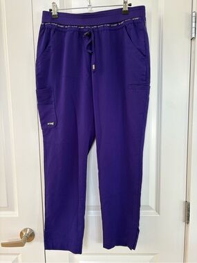 Purple Grey’s Anatomy Drawstring Cargo Scrub Pants